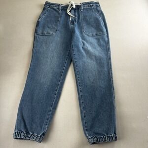 Judy Blue Jeans Womens 15/32 Blue Stretch Relaxed Fit Distressed Denim Boho